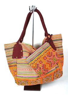 Bolso Brocante B-Fair Grande Rojo - Bolso de Hombro Artesanal