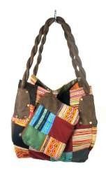 BOLSO PATCHWORK GRANDE MARR&Oacute;N B-FAIR (1 ud.)