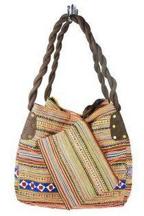 Bolso de Brocado B-FAIR Peque&ntilde;o Marr&oacute;n y Azul (1 ud.)