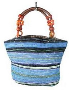 BOLSO B-FAIR BEADS MARR&Oacute;N/AZUL (1 ud.)